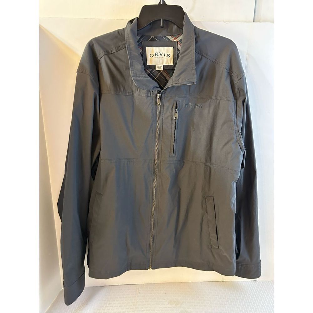 Orvis Classic Collection zipper jacket‎ men’s xxl gray nylon blend rn#137013